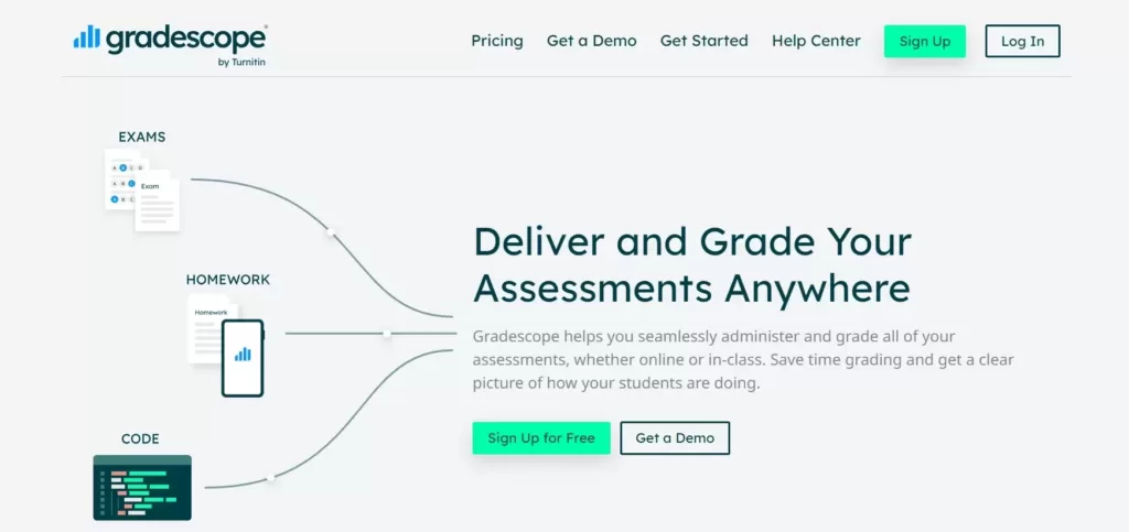 Gradescope-ai-for-students-home-page