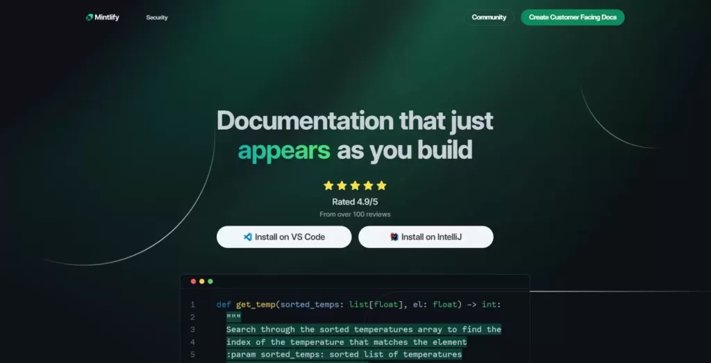 mintlify ai home page vs code extension