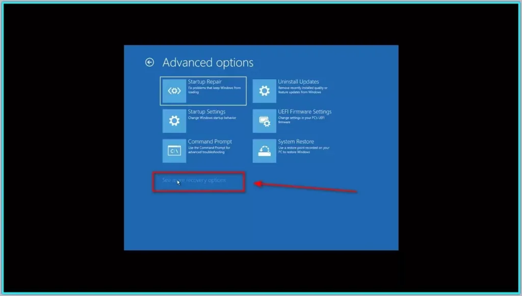 click on the see more advanced option in windows 11