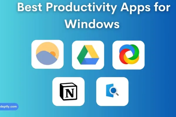 top productivity apps for windows blog post feature image